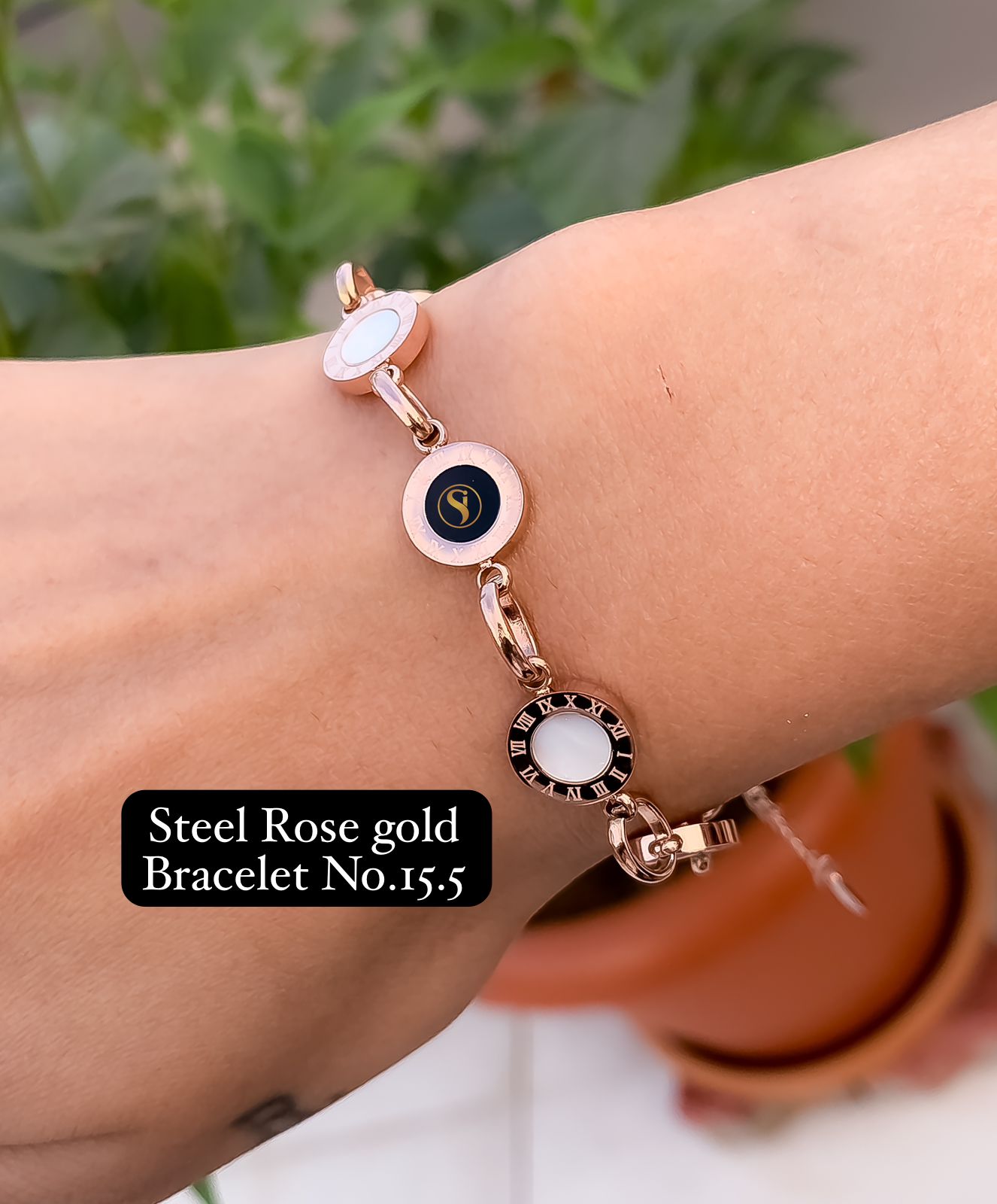 Daily Wear Designer Steel Rose Gold Bracelets Catalog
